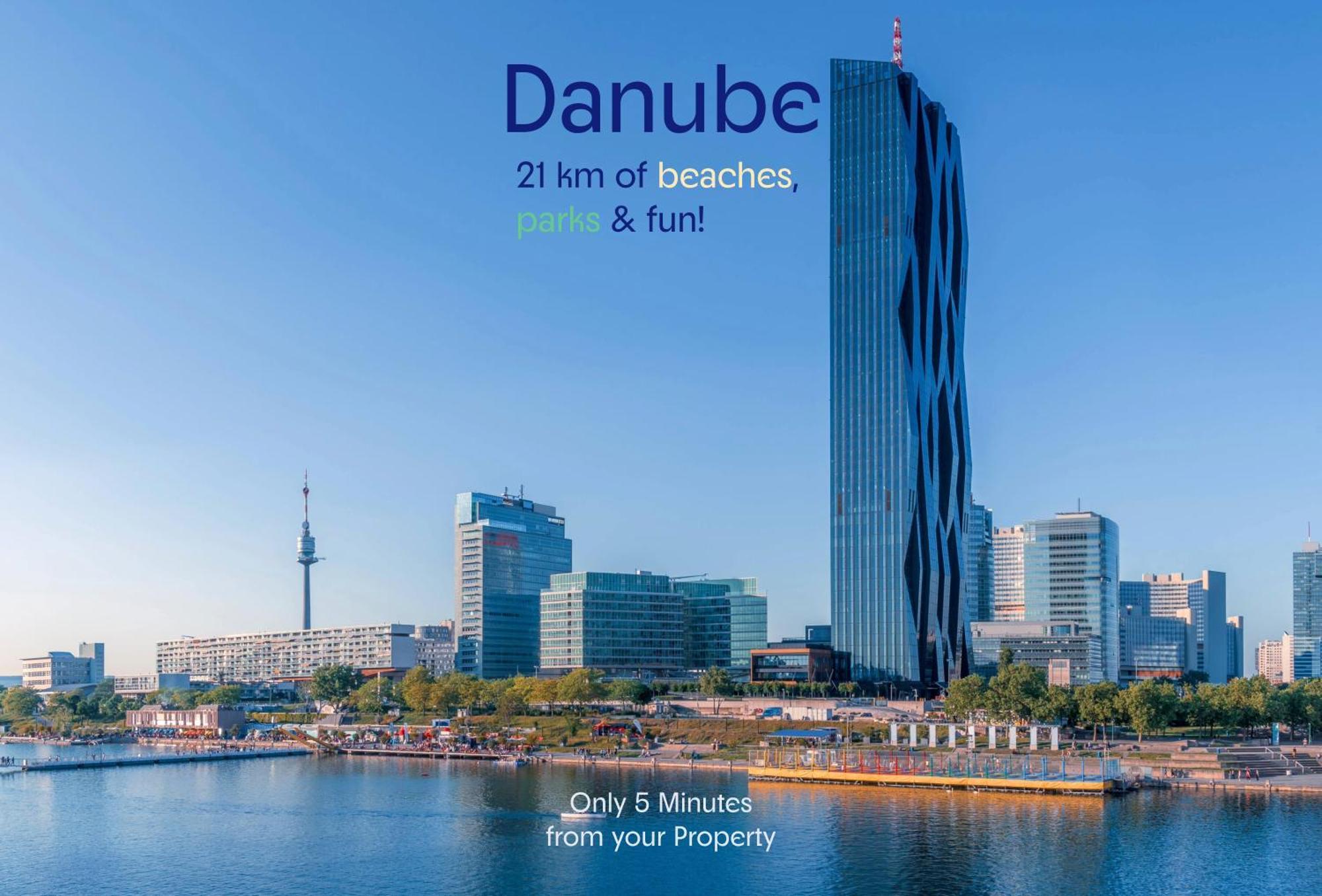 Joyful 2Br Apt. @ Millenium Tower And The Danube Vienne Extérieur photo